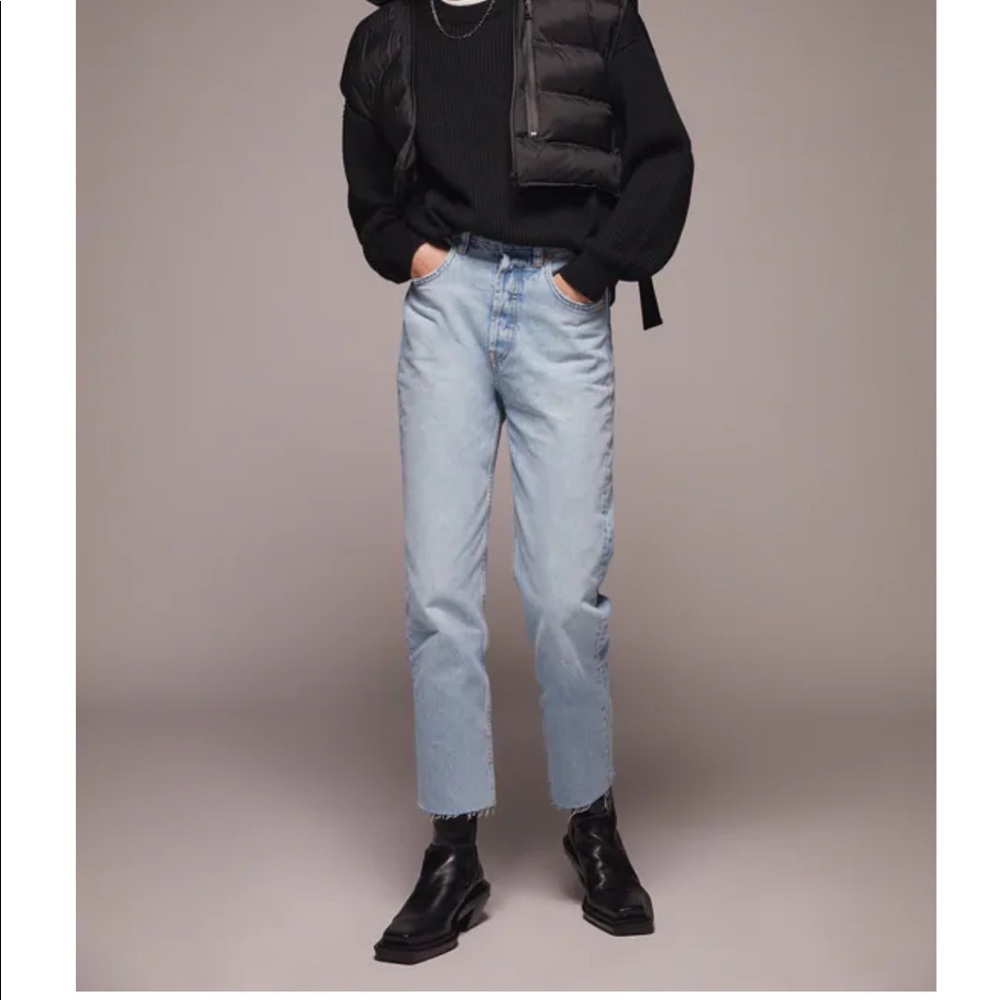 ZARA High rise straight leg jeans